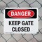 Signmission Keep Gate Closed, 10 in W x Rectangle, Plastic OS-2PACK-DS-P-710-L-1387 - alternate 5
